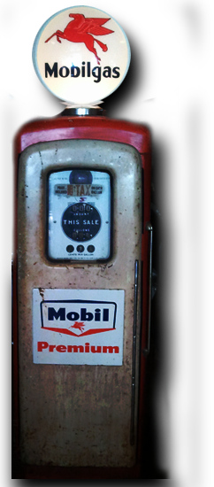 Mobilgas antique gas pump